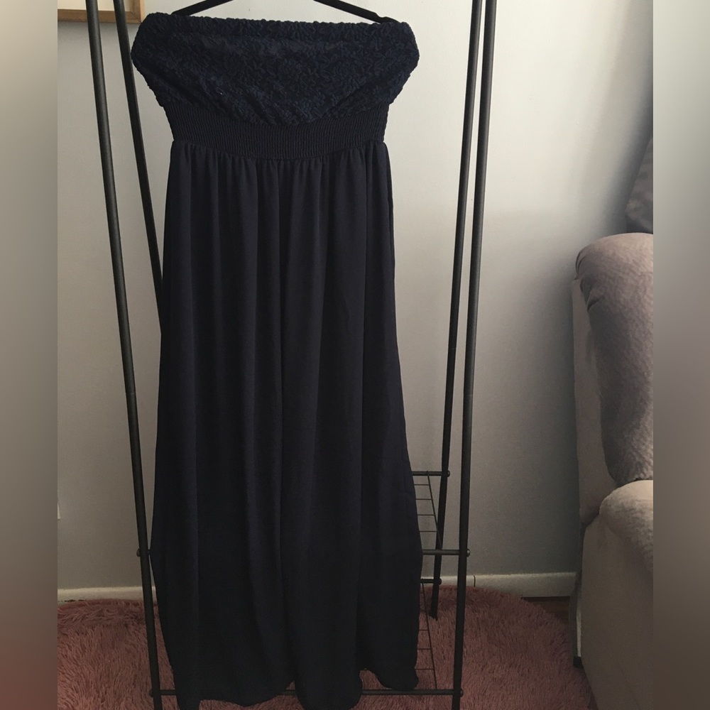 Monteau Navy Maxi Dress, XL